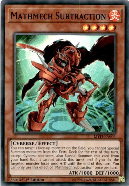 Mathmech Subtraction - MYFI-EN004 - Super Rare - 1st Edition-Cherry Collectables