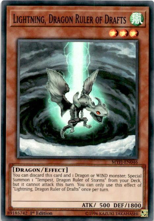 Lightning, Dragon Ruler of Drafts - MYFI-EN046 - Super Rare - 1st Edition-Cherry Collectables