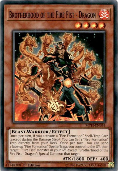Brotherhood Of The Fire Fist - Dragon - Myfi-en044 - Super Rare - 1st Cherry Collectables Brotherhood Of The Fire Fist - Dragon - Myfi-en044 - Super Rare - 1st Cherry Collectables