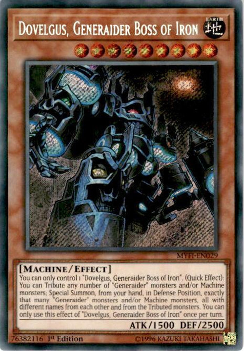 yugioh number cards for sale Dovelgus Generaider Boss Of Iron - MYFI-EN029 - Secret Rare