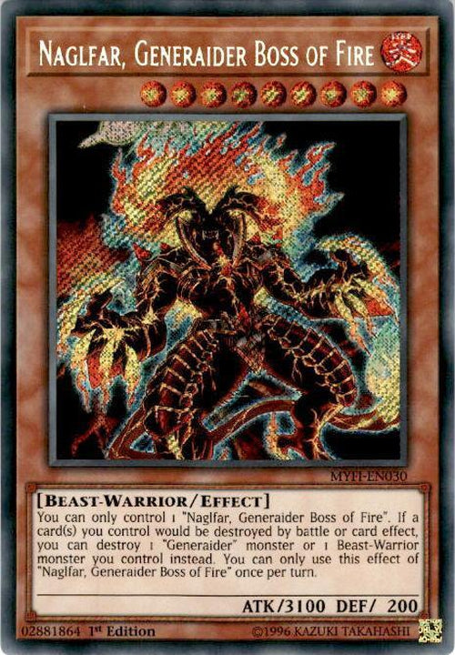 Naglfar, Generaider Boss of Fire - MYFI-EN030 - Secret Rare - 1st Edition-Cherry Collectables