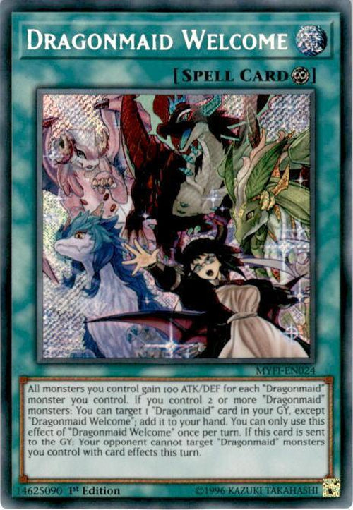 Dragonmaid Welcome - MYFI-EN024 - Secret Rare - 1st Edition-Cherry Collectables