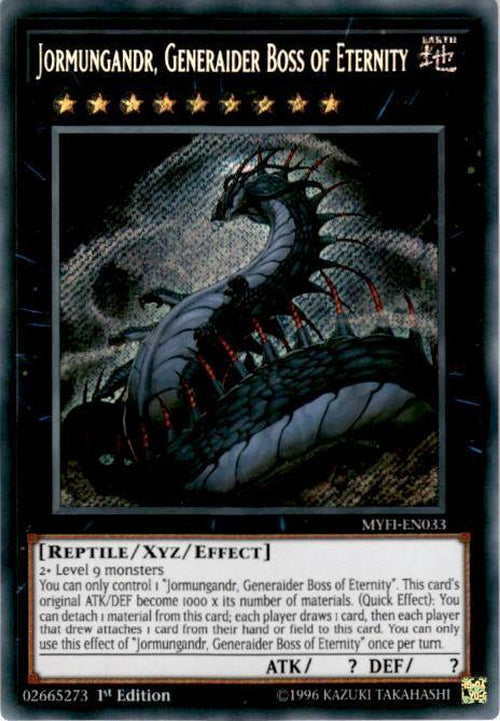 Jormungandr, Generaider Boss of Eternity - MYFI-EN033 - Secret Rare - 1st Edition-Cherry Collectables