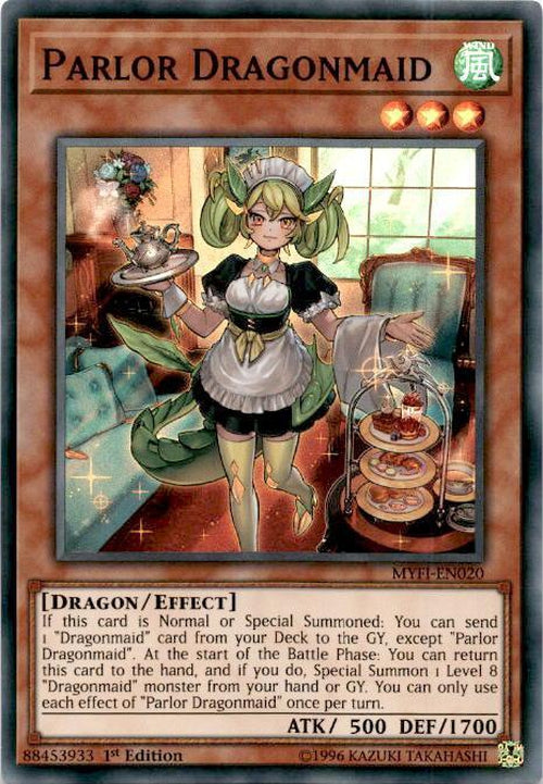 Parlor Dragonmaid - MYFI-EN020 - Super Rare - 1st Edition-Cherry Collectables