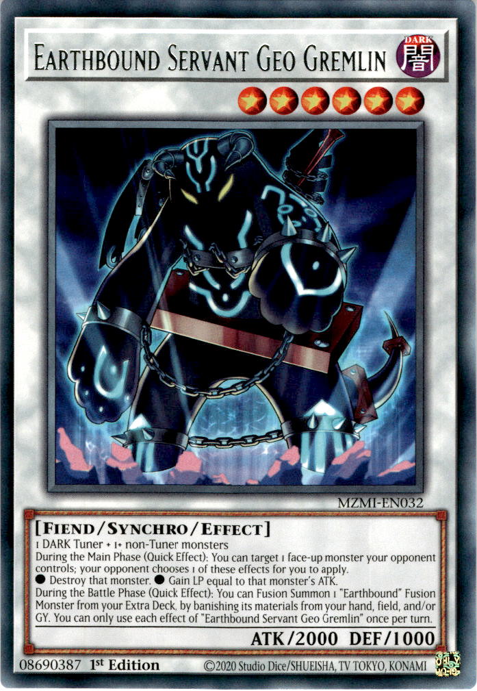 Earthbound Servant Geo Kraken - MZMI-EN030 - Rare 1st Edition