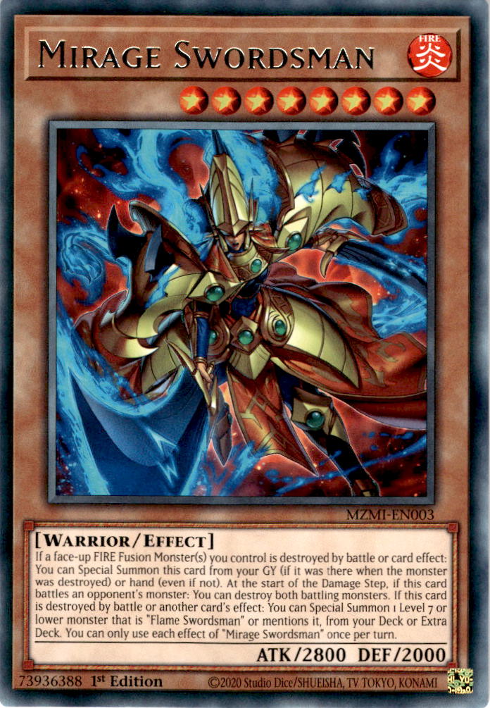 Mirage Swordsman - MZMI-EN003 - Rare 1st Edition