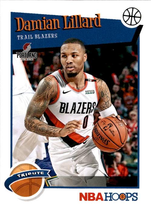2019-20 Hoops DAMIAN LILLARD Base Hoops Tribute #291-Cherry Collectables