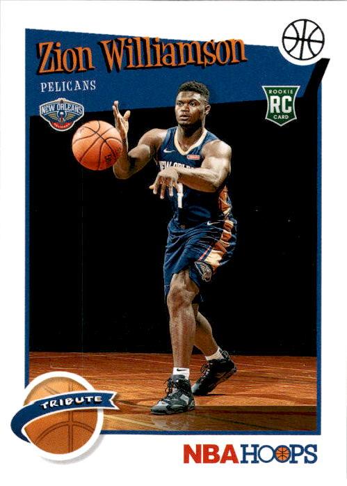 2019-20 Hoops ZION WILLIAMSON Base Hoops Tribute #296-Cherry Collectables