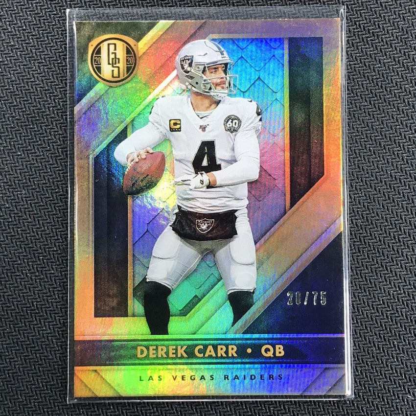 2020 Gold Standard DEREK CARR Base Platinum 28/75-Cherry Collectables