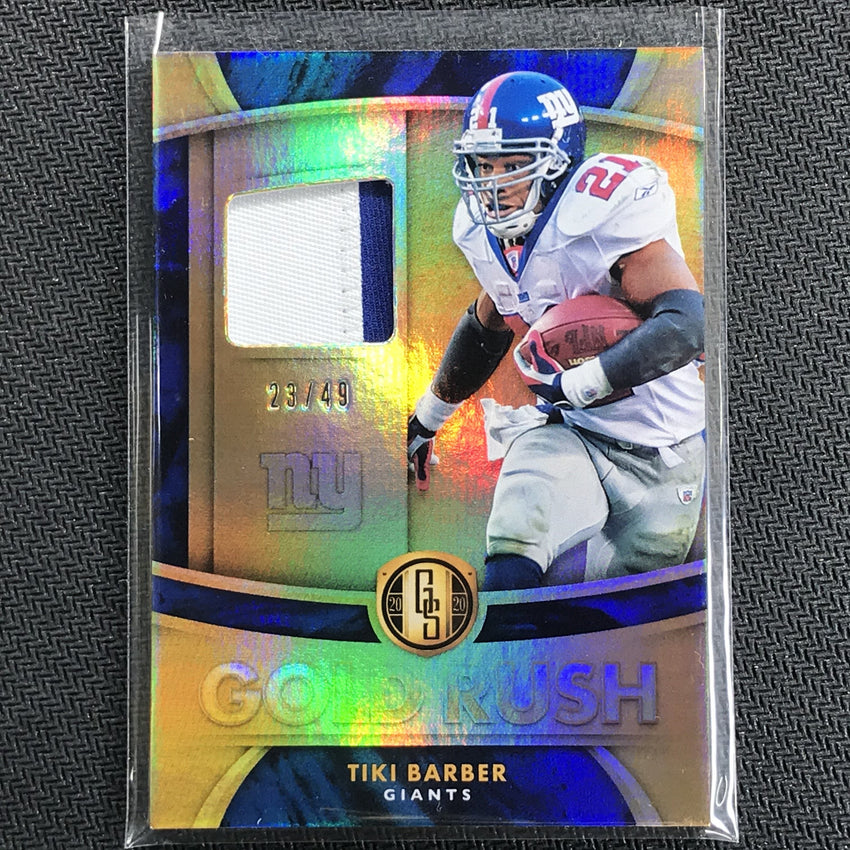2020 Gold Standard TIKI BARBER Gold Rush Patch Prime 23/49-Cherry Collectables