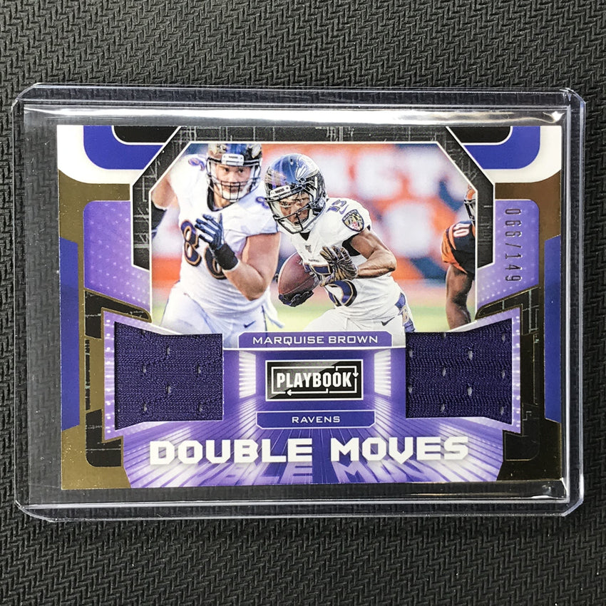 2020 Playbook MARQUISE BROWN Double Moves Jersey Gold 66/149-Cherry Collectables