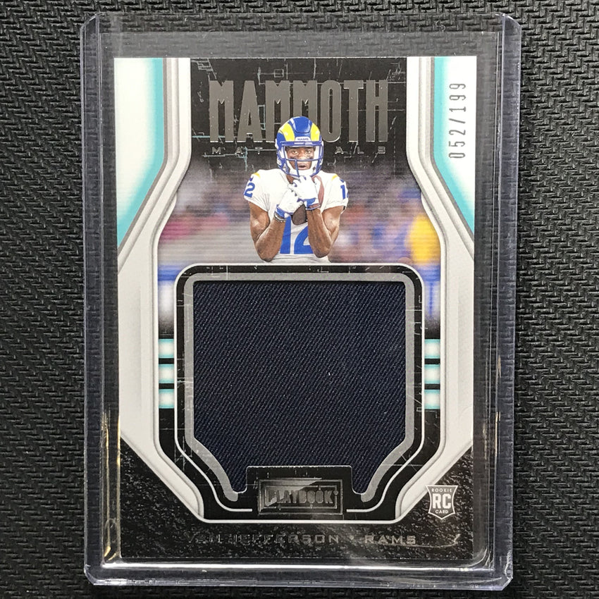 2020 Playbook VAN JEFFERSON Mammoth Materials Rookie Jersey 52/199-Cherry Collectables