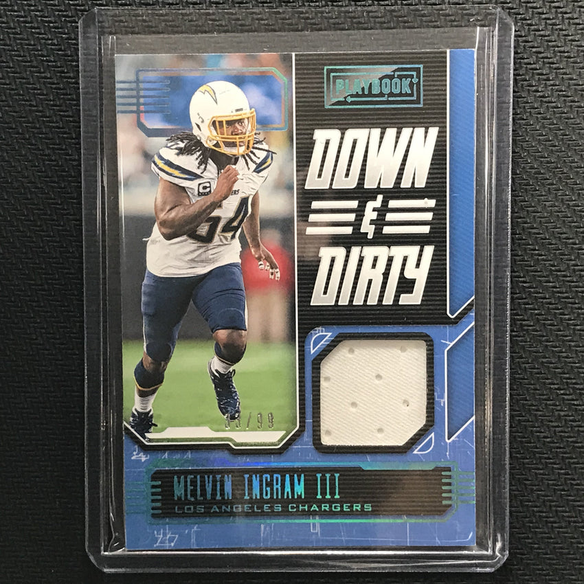 2020 Playbook MELVIN INGRAM III Down & Dirty Jersey Platinum 93/99-Cherry Collectables