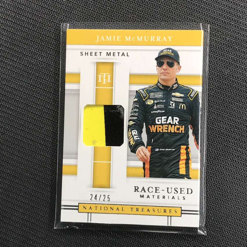 2020 National Treasures JAMIE MCMURRAY Race Used Sheet Metal Patch 24/25-Cherry Collectables