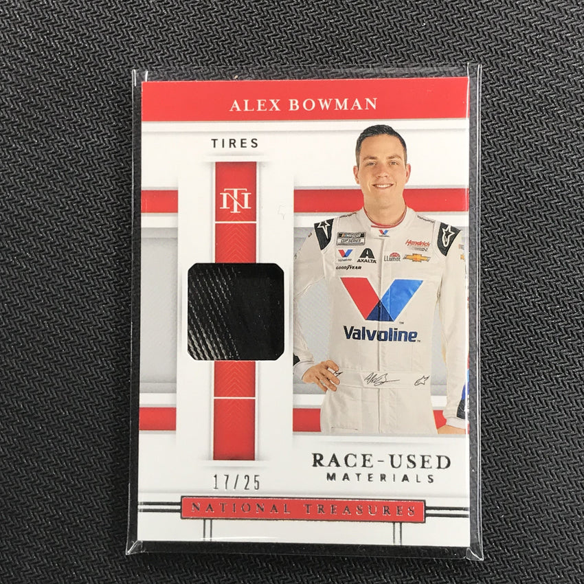 2020 National Treasures ALEX BOWMAN Race Used Tires Patch 17/25-Cherry Collectables