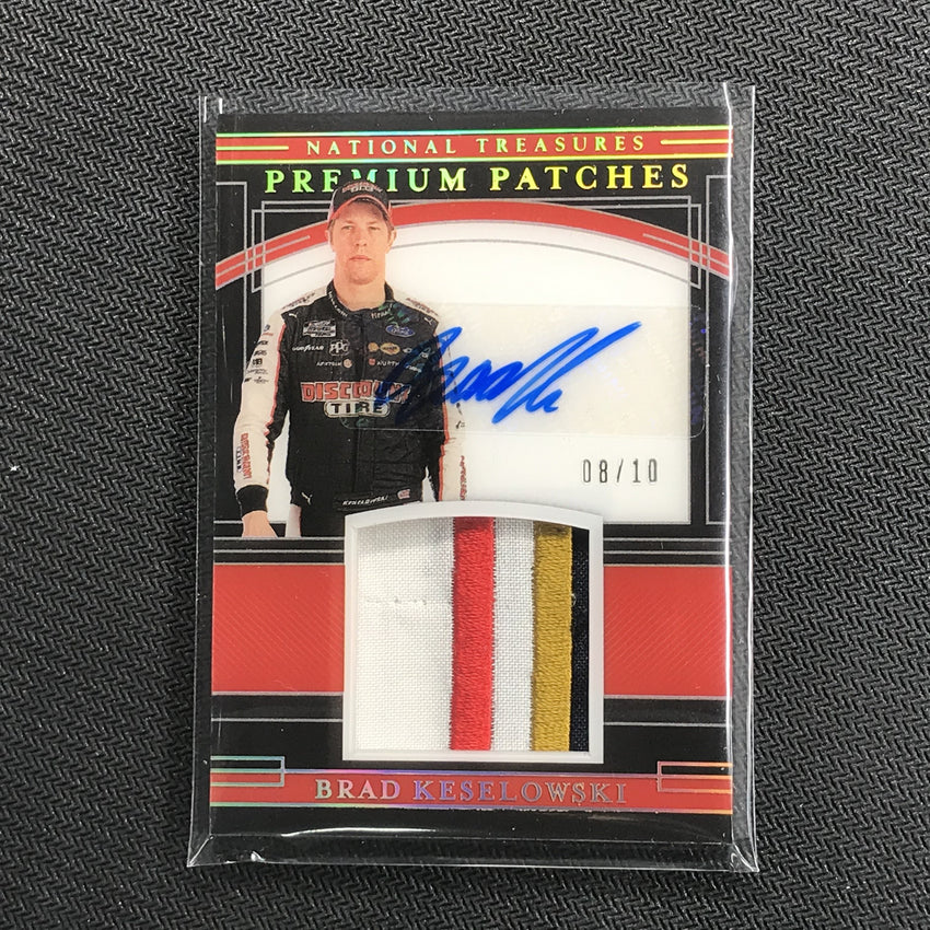 2020 National Treasures BRAD KESELOWSKI Premium Patches Midnight Auto Silver 8/10-Cherry Collectables