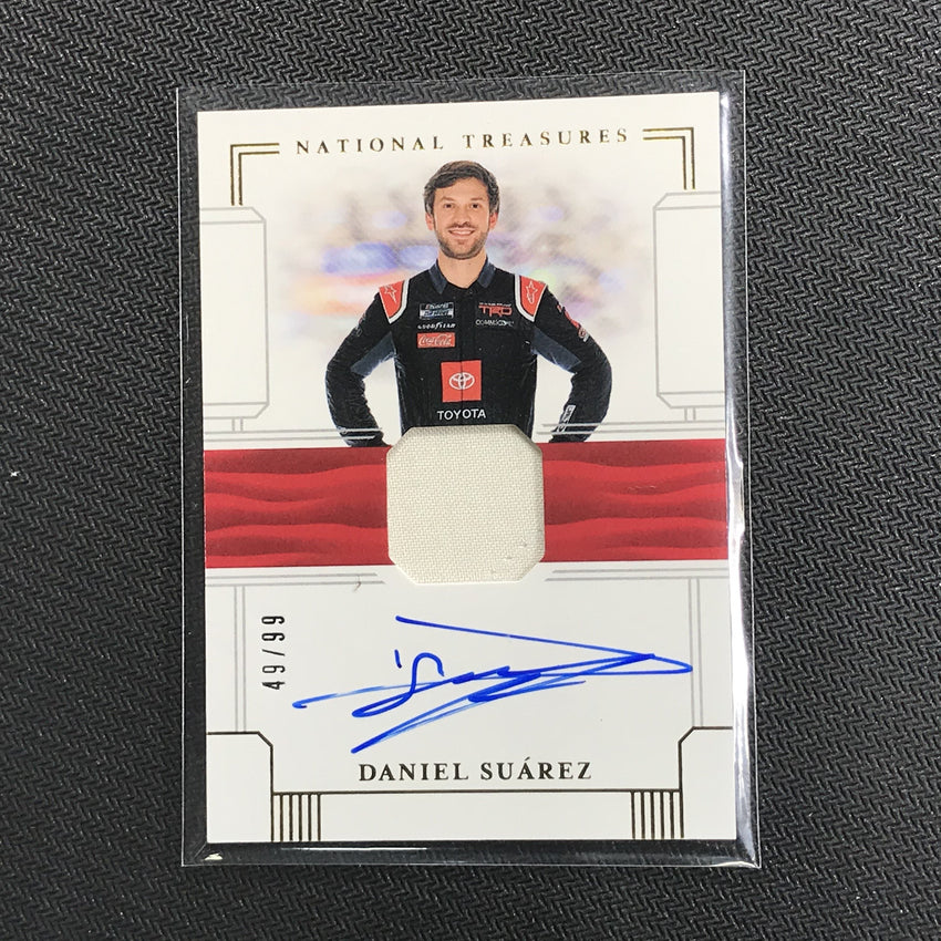 2020 National Treasures DANIEL SUAREZ Firesuit Signatures Patch Auto 49/99-Cherry Collectables