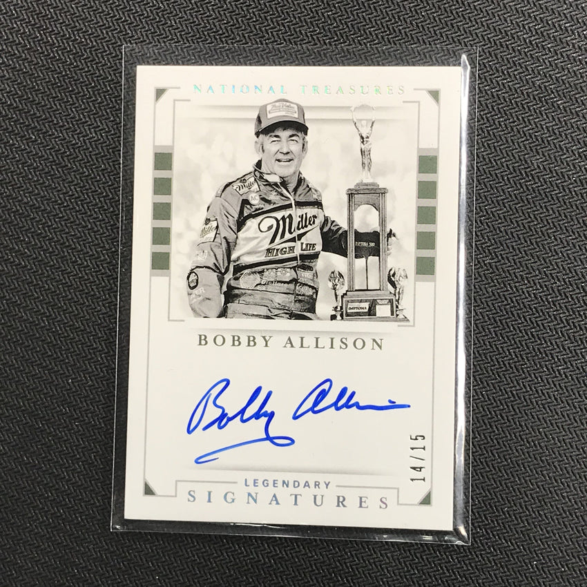 2020 National Treasures BOBBY ALLISON Legendary Signatures Auto Silver 14/15-Cherry Collectables