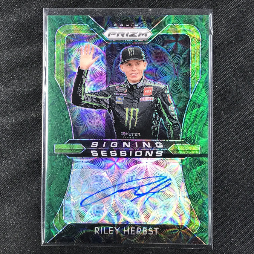 2020 Prizm Racing RILEY HERBST Signing Sessions Auto Green Scope 44/75-Cherry Collectables