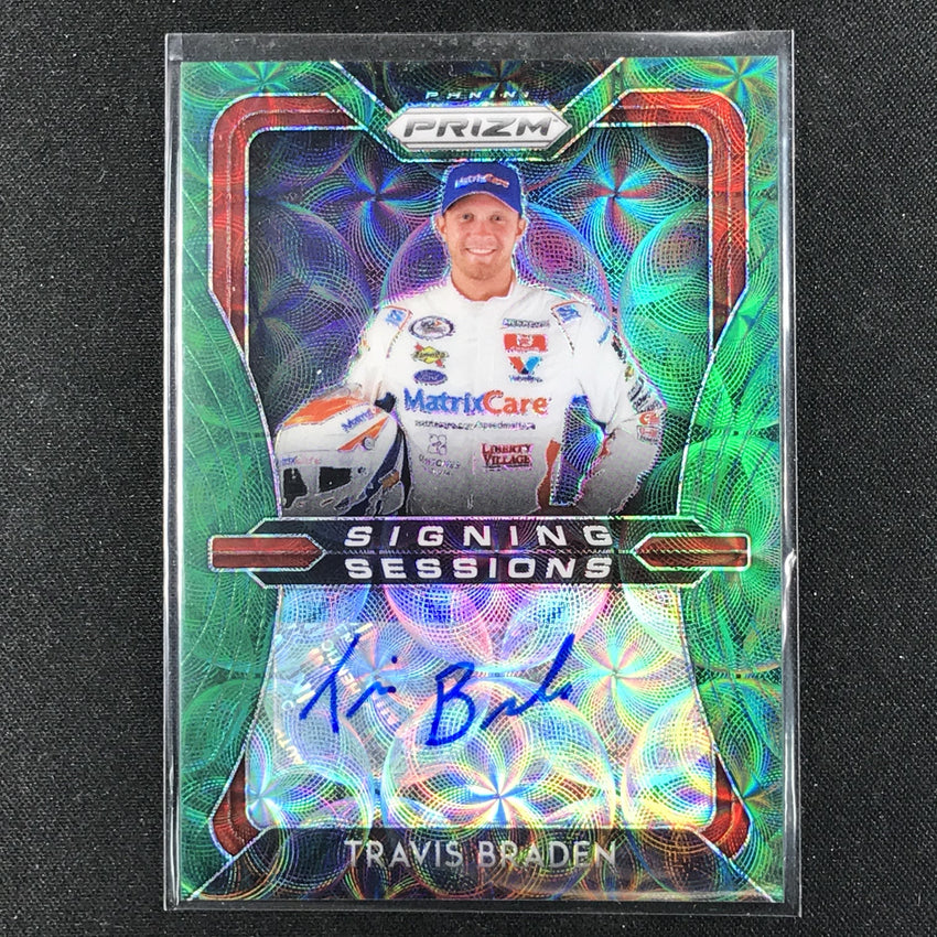 2020 Prizm Racing TRAVIS BRADEN Signing Sessions Auto Green Scope 8/75-Cherry Collectables