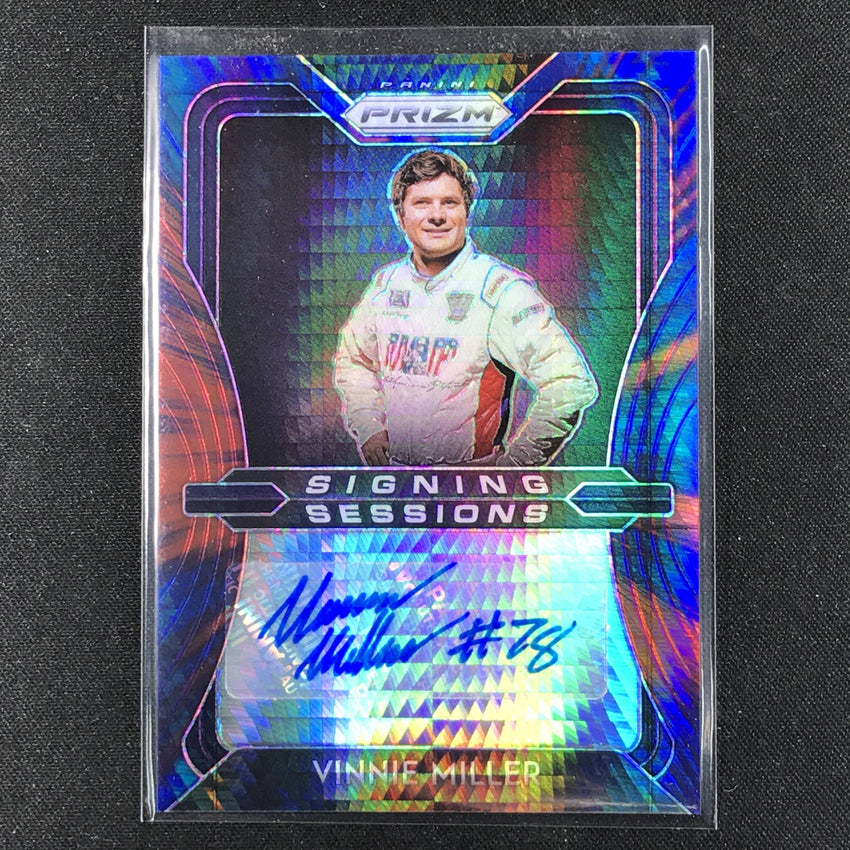 2020 Prizm Racing VINNIE MILLER Signing Sessions Auto Red Blue Hyper 7/30-Cherry Collectables