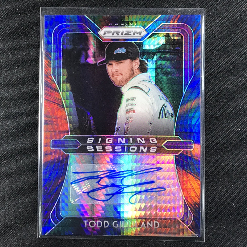 2020 Prizm Racing TODD GILLILAND Signing Sessions Auto Red Blue Hyper 30/30-Cherry Collectables