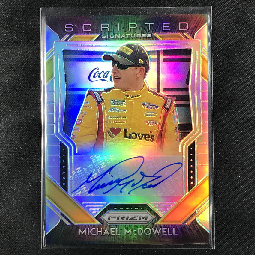2020 Prizm Racing MICHAEL MCDOWELL Scripted Signatures Auto Silver #MM-Cherry Collectables