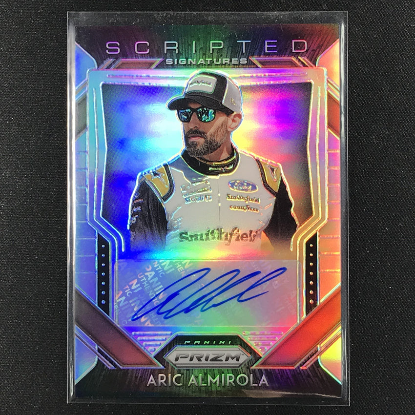 2020 Prizm Racing ARIC ALMIROLA Scripted Signatures Auto Silver #AA-Cherry Collectables