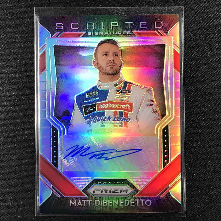 2020 Prizm Racing MATT DIBENEDETTO Scripted Signatures Auto Silver #MD (C)-Cherry Collectables