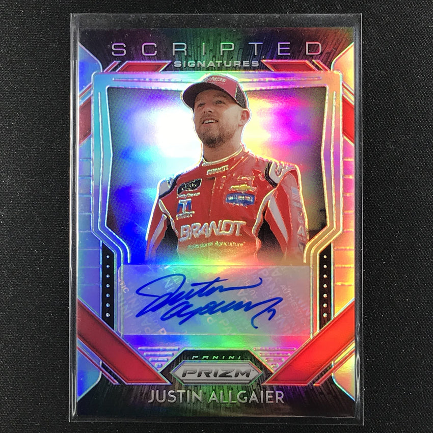 2020 Prizm Racing JUSTIN ALLGAIER Scripted Signatures Auto Silver #JA-Cherry Collectables