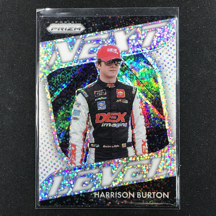 2020 Prizm Racing HARRISON BURTON Next Level Rookie White Sparkle #9-Cherry Collectables