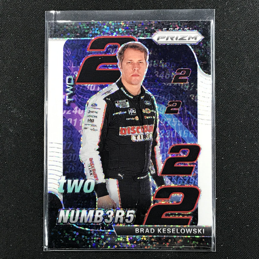 2020 Prizm Racing BRAD KESELOWSKI Numbers White Sparkle #8 (B)-Cherry Collectables