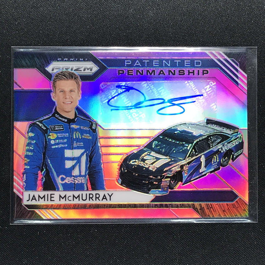 2020 Prizm Racing JAMIE MCMURRAY Patented Penmanship Auto Pink 5/35-Cherry Collectables