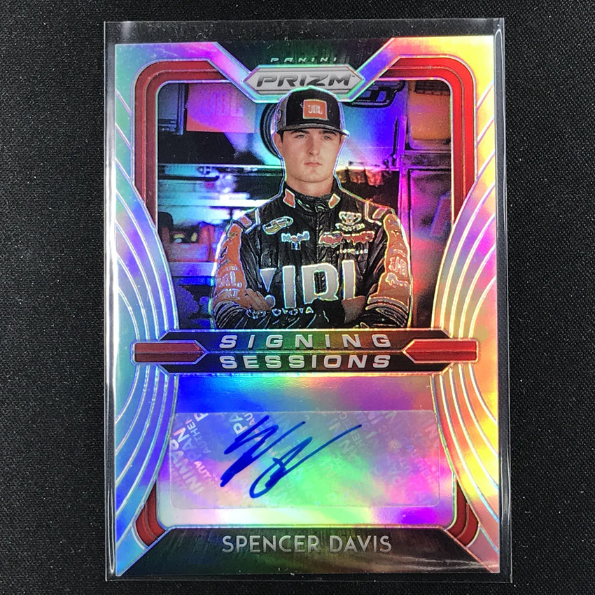 2020 Prizm Racing SPENCER DAVIS Signing Sessions Auto Silver #SD-Cherry Collectables