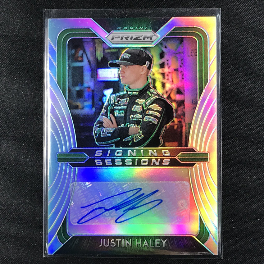 2020 Prizm Racing JUSTIN HALEY Signing Sessions Auto Silver #JH-Cherry Collectables