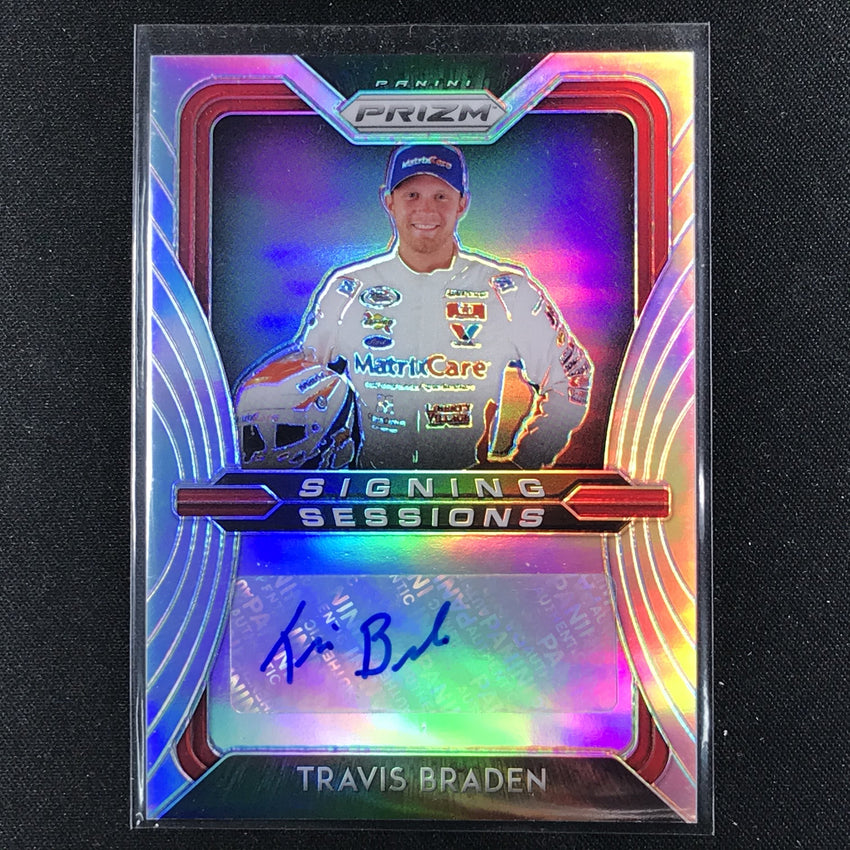 2020 Prizm Racing TRAVIS BRADEN Signing Sessions Auto Silver #TB (B)-Cherry Collectables