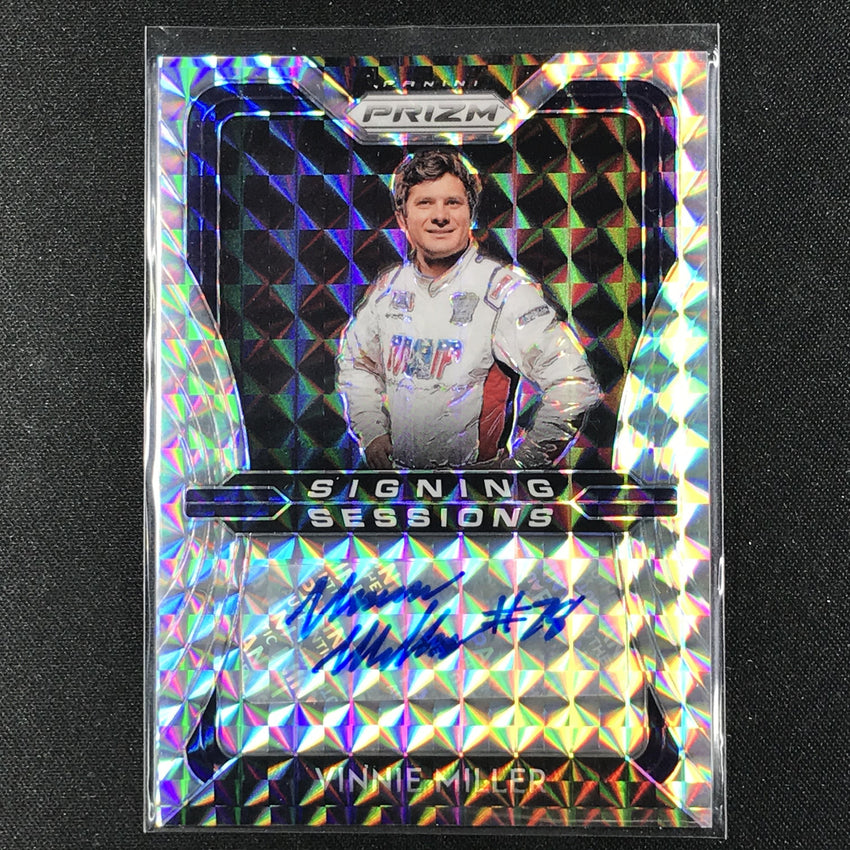 2020 Prizm Racing VINNIE MILLER Signing Sessions Auto Silver Mosaic 46/99-Cherry Collectables