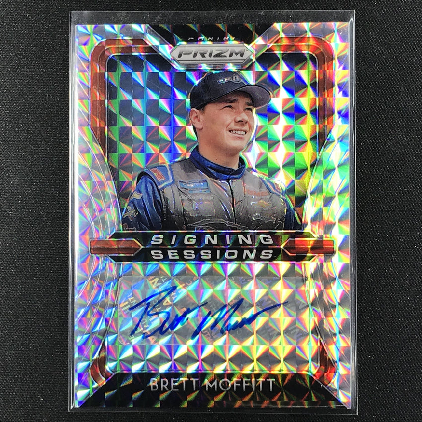 2020 Prizm Racing BRETT MOFFITT Signing Sessions Auto Silver Mosaic 45/99-Cherry Collectables