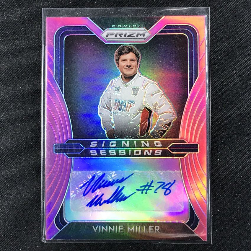 2020 Prizm Racing VINNIE MILLER Signing Sessions Auto Pink 11/50-Cherry Collectables