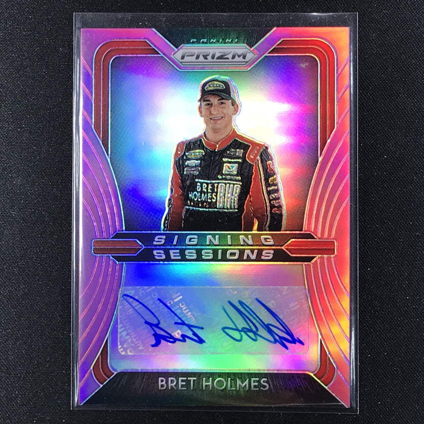 2020 Prizm Racing BRET HOLMES Signing Sessions Auto Pink 47/50-Cherry Collectables
