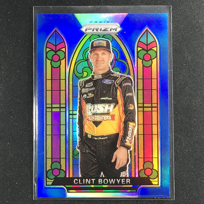2020 Prizm Racing CLINT BOWYER Stained Glass Blue #69-Cherry Collectables