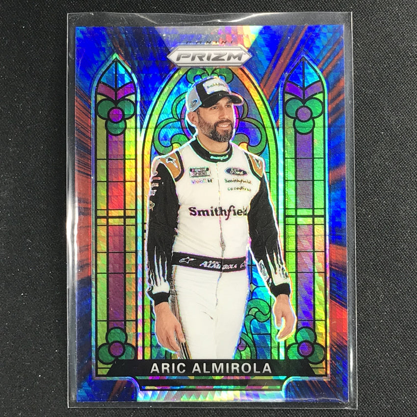 2020 Prizm Racing ARIC ALMIROLA Stained Glass Red Blue Hyper #61	2-Cherry Collectables