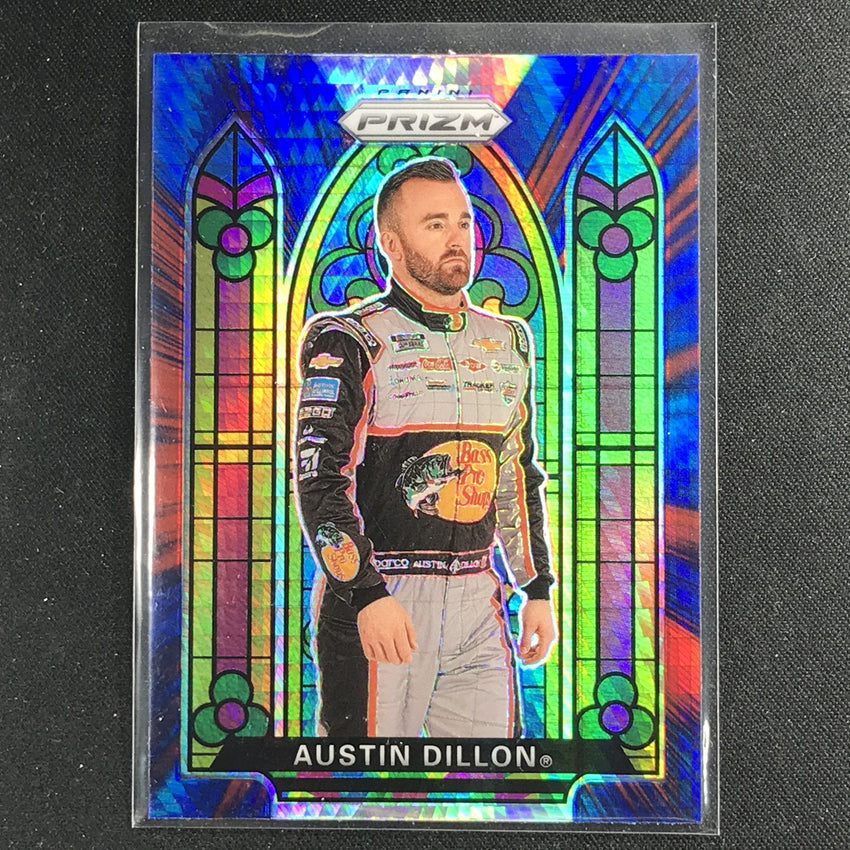 2020 Prizm Racing AUSTIN DILLON Stained Glass Red Blue Hyper #68	2-Cherry Collectables
