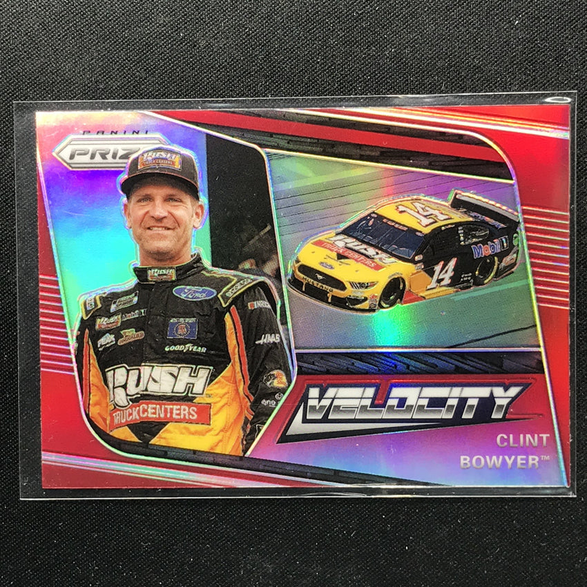 2020 Prizm Racing CLINT BOWYER Velocity Red #75-Cherry Collectables