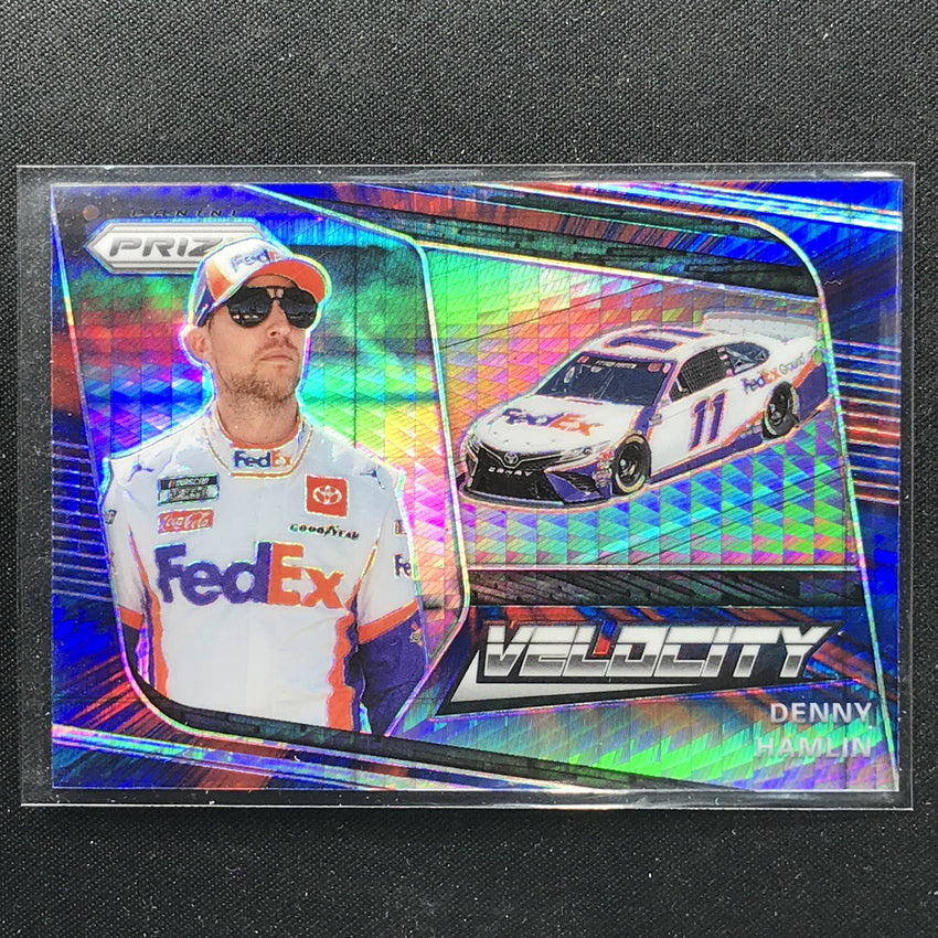 2020 Prizm Racing DENNY HAMLIN Velocity Red Blue Hyper #72-Cherry Collectables