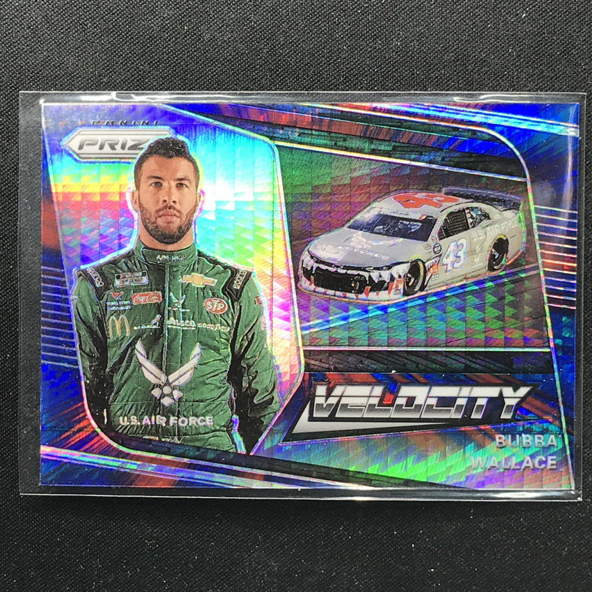 2020 Prizm Racing BUBBA WALLACE Velocity Red Blue Hyper #80-Cherry Collectables
