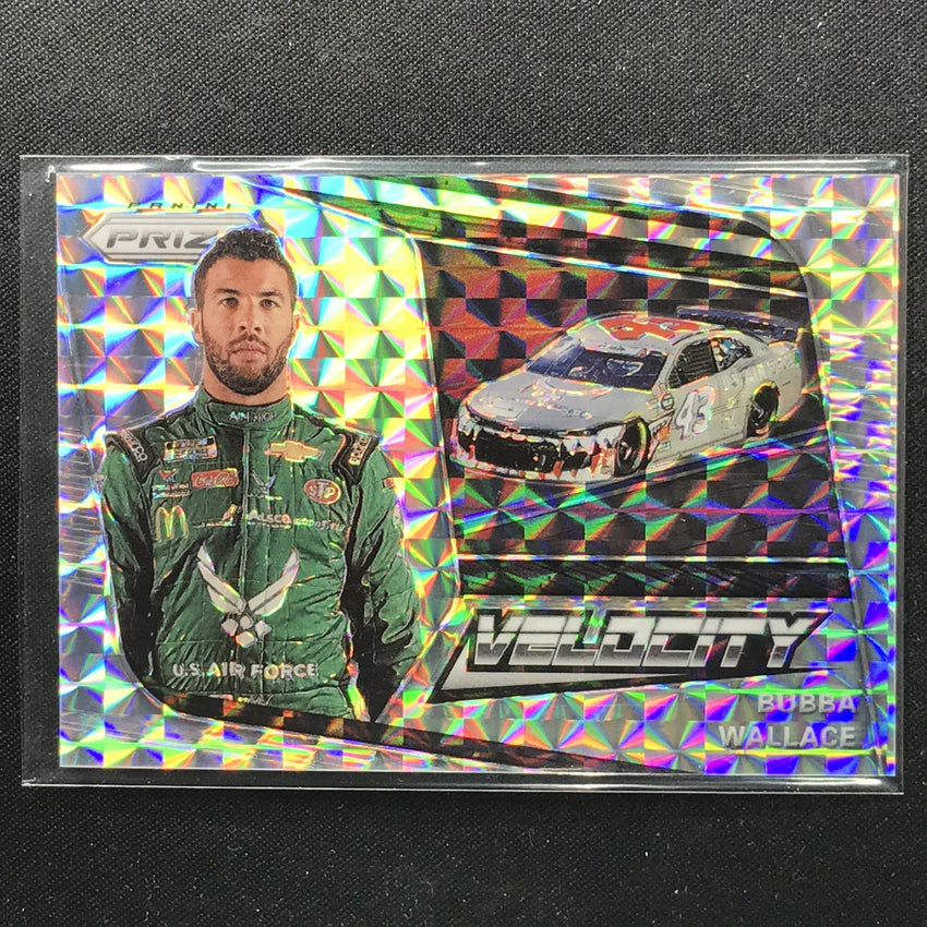 2020 Prizm Racing BUBBA WALLACE Velocity Silver Mosaic 136/199-Cherry Collectables