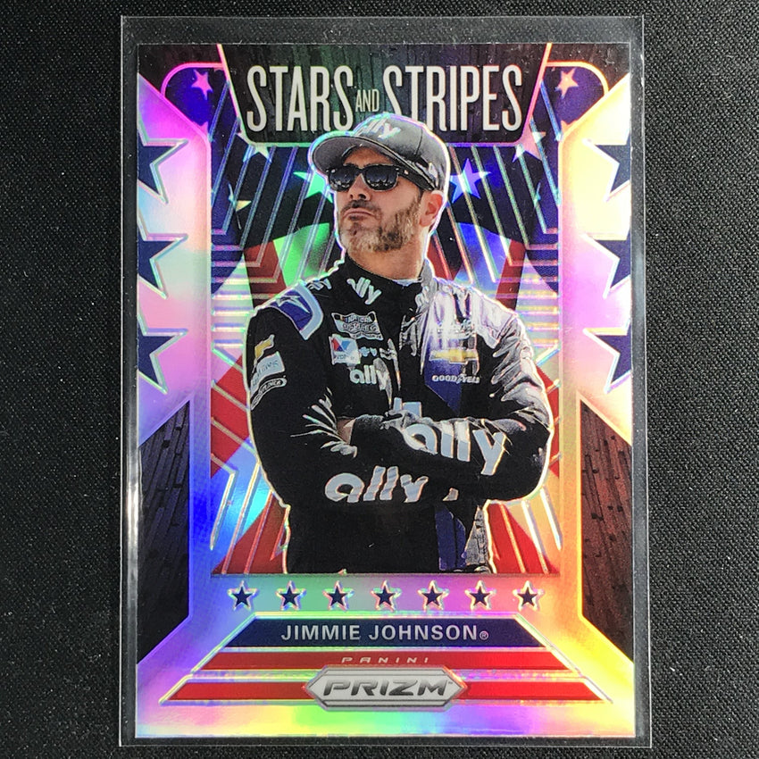 2020 Prizm Racing JIMMIE JOHNSON Stars and Stripes Silver #4-Cherry Collectables