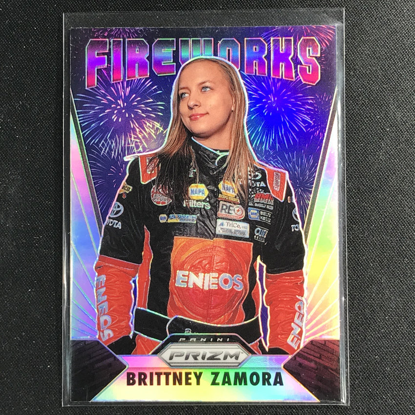 2020 Prizm Racing BRITTNEY ZAMORA Fireworks Silver #20-Cherry Collectables