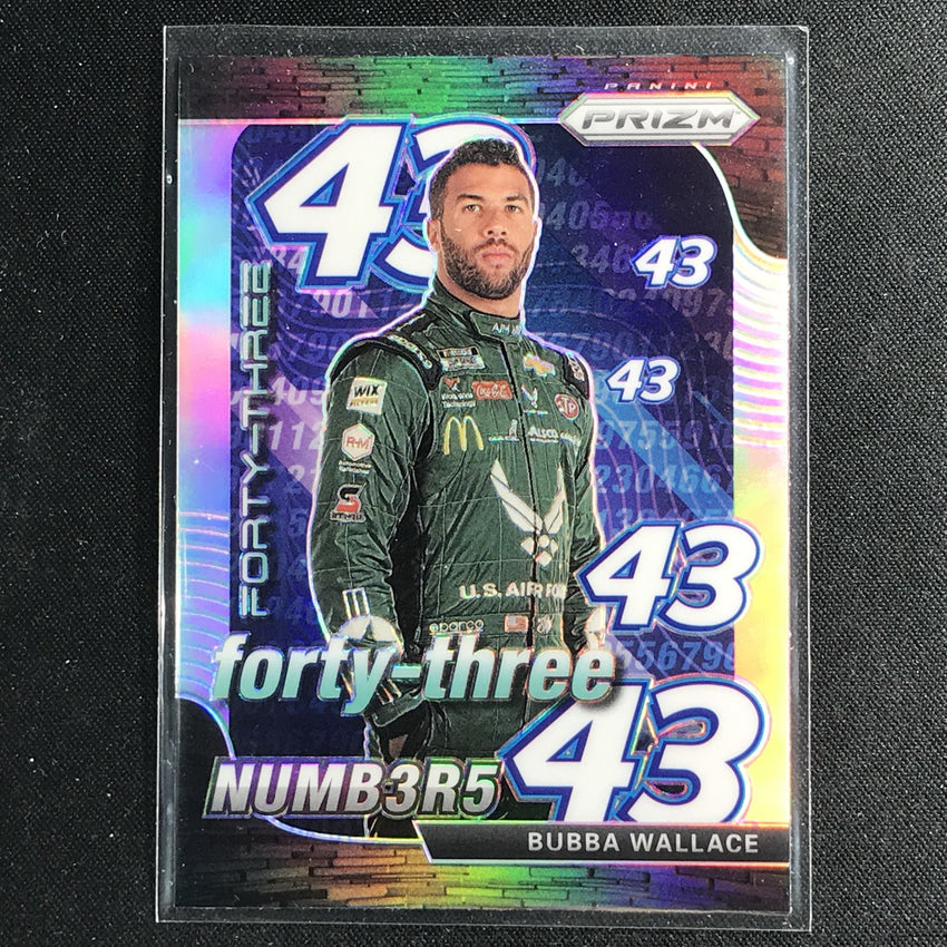 2020 Prizm Racing BUBBA WALLACE Numbers Silver #7-Cherry Collectables